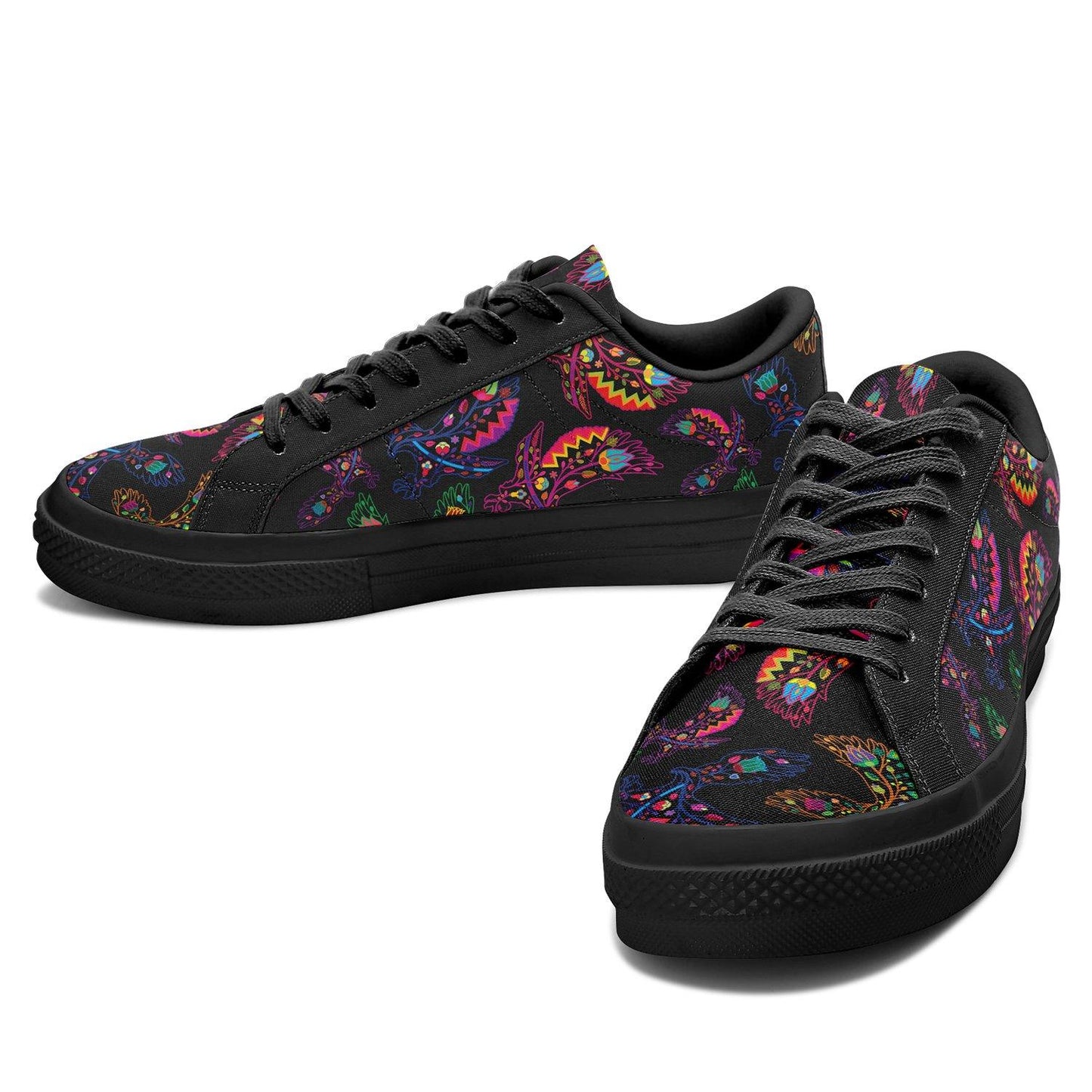 Floral Eagle Aapisi Low Top Canvas Shoes Black Sole aapisi Herman 