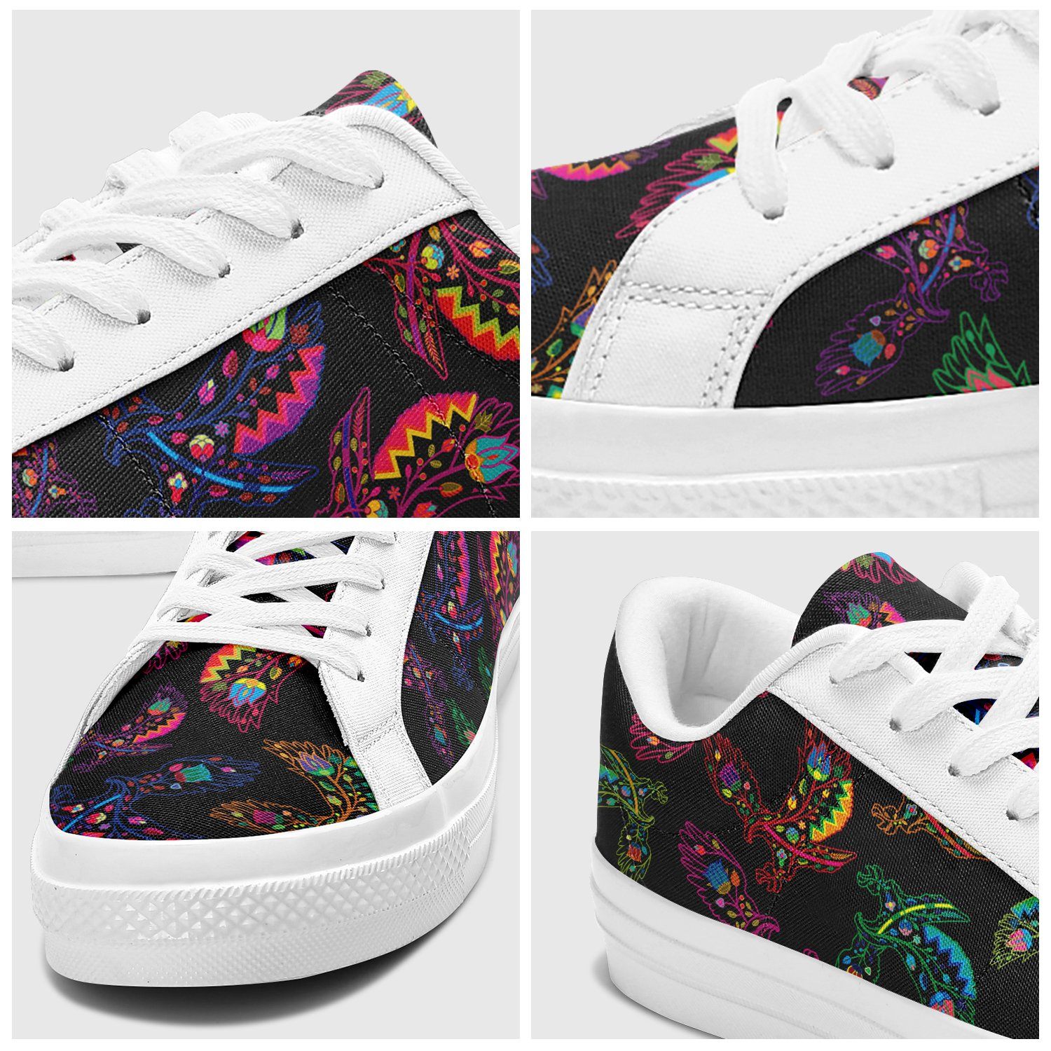 Floral Eagle Aapisi Low Top Canvas Shoes White Sole aapisi Herman 