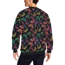 Load image into Gallery viewer, Floral Eagle All Over Print Crewneck Sweatshirt for Men (Model H18) shirt e-joyer 
