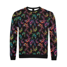 Load image into Gallery viewer, Floral Eagle All Over Print Crewneck Sweatshirt for Men (Model H18) shirt e-joyer 
