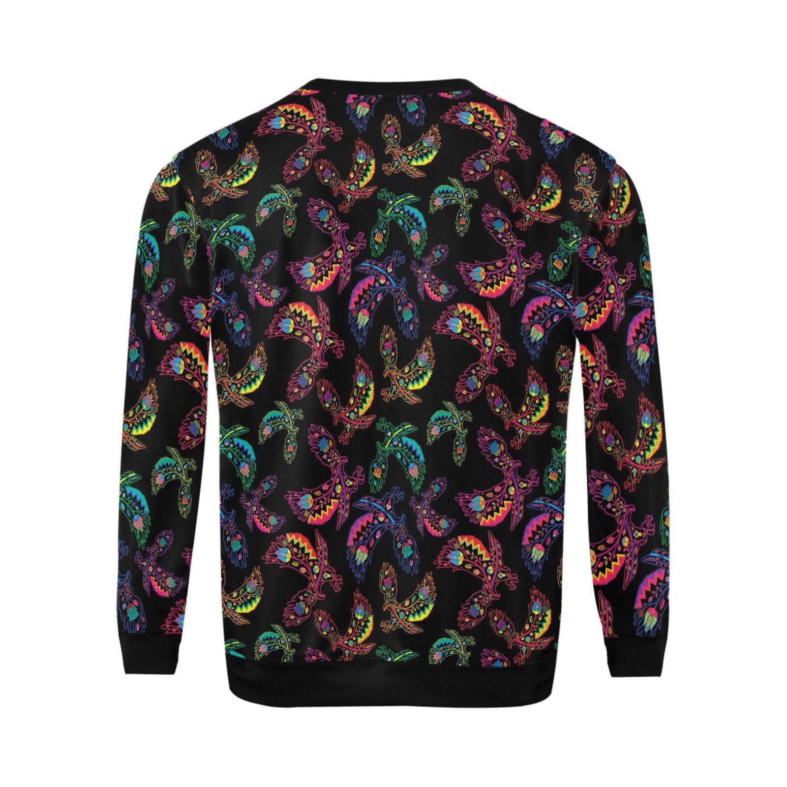 Floral Eagle All Over Print Crewneck Sweatshirt for Men (Model H18) shirt e-joyer 