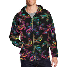 Load image into Gallery viewer, Floral Eagle All Over Print Full Zip Hoodie for Men (Model H14) All Over Print Full Zip Hoodie for Men (H14) e-joyer 
