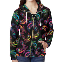 Load image into Gallery viewer, Floral Eagle All Over Print Full Zip Hoodie for Women (Model H14) All Over Print Full Zip Hoodie for Women (H14) e-joyer 
