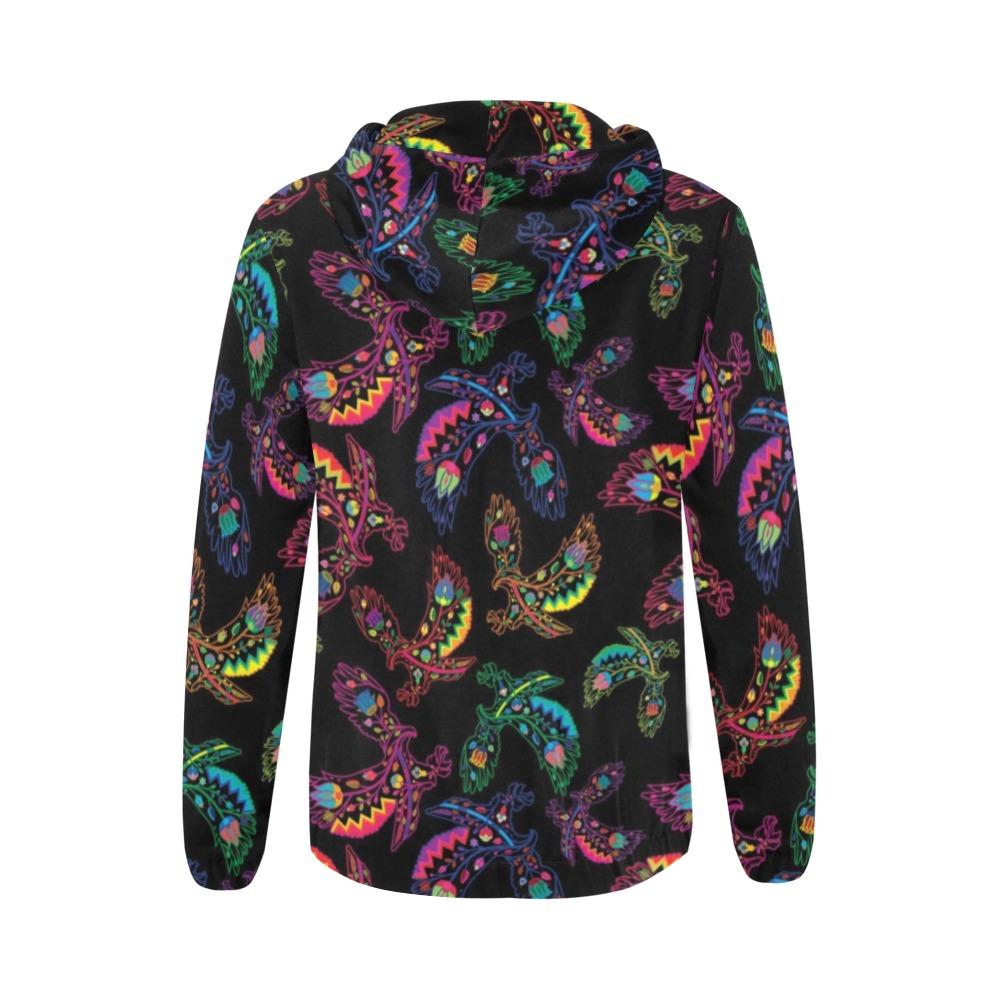 Floral Eagle All Over Print Full Zip Hoodie for Women (Model H14) All Over Print Full Zip Hoodie for Women (H14) e-joyer 