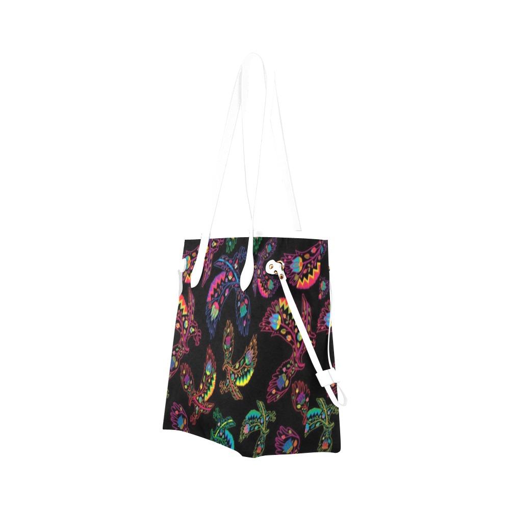 Floral Eagle Clover Canvas Tote Bag (Model 1661) Clover Canvas Tote Bag (1661) e-joyer 