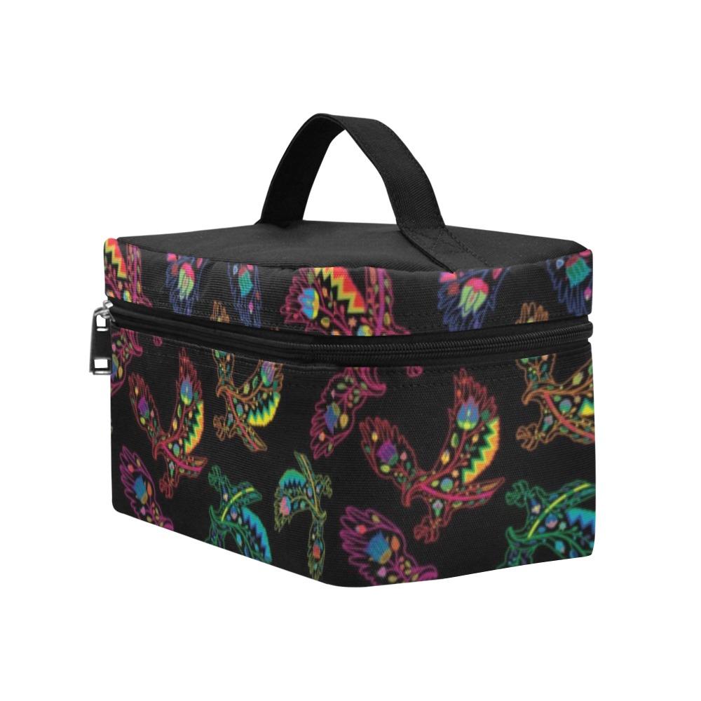 Floral Eagle Cosmetic Bag/Large (Model 1658) Cosmetic Bag e-joyer 