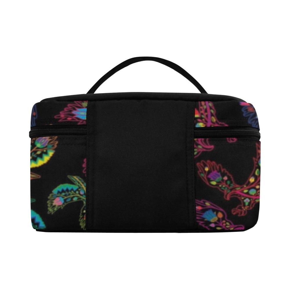 Floral Eagle Cosmetic Bag/Large (Model 1658) Cosmetic Bag e-joyer 