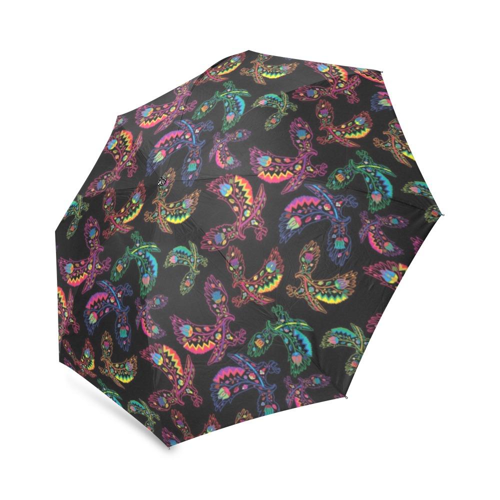 Floral Eagle Foldable Umbrella (Model U01) Foldable Umbrella e-joyer 