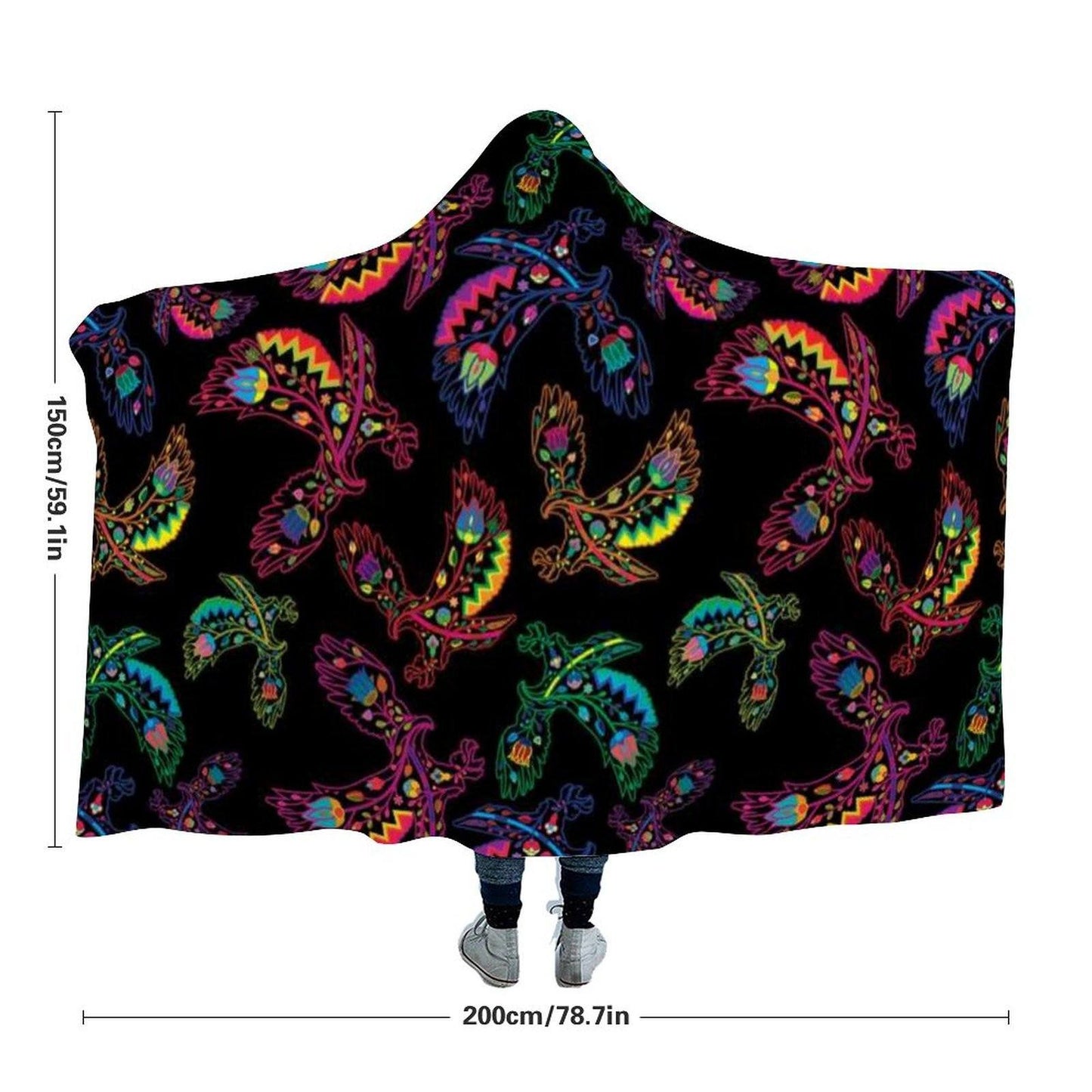 Floral Eagle Hooded Blanket 49 Dzine 