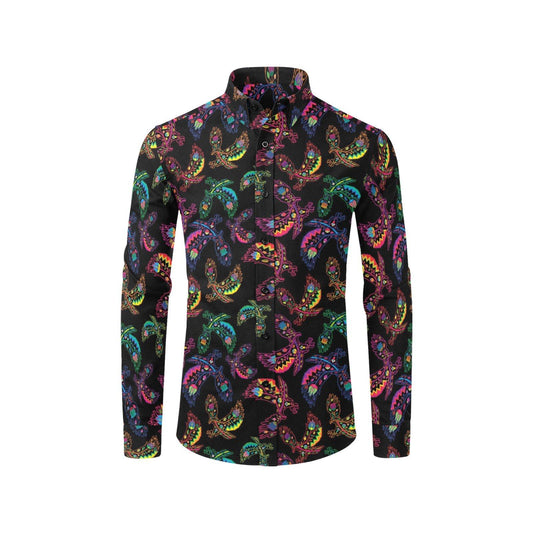 Floral Eagle Men's All Over Print Casual Dress Shirt (Model T61) Men's Dress Shirt (T61) e-joyer 