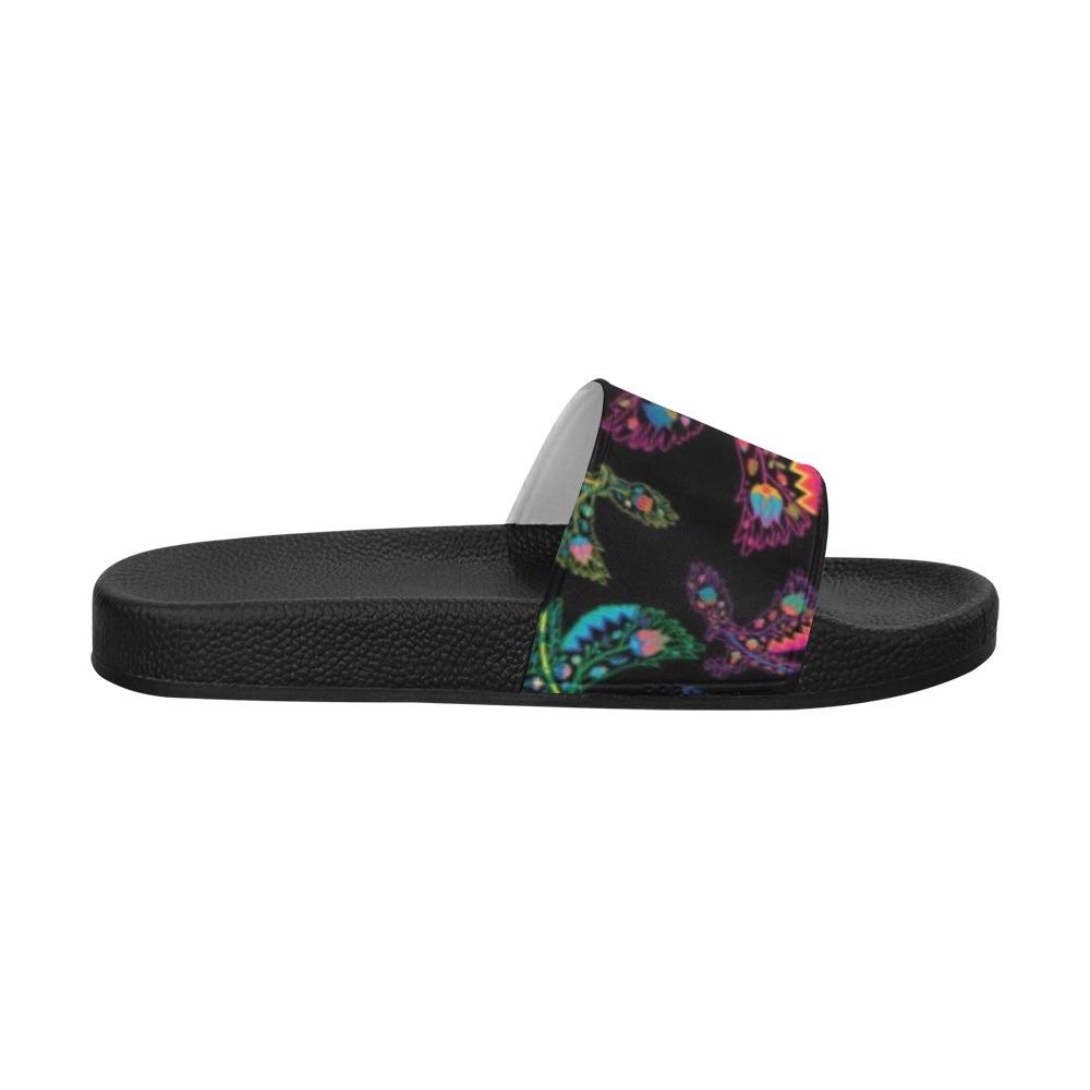 Floral Eagle Men's Slide Sandals (Model 057) Men's Slide Sandals (057) e-joyer 