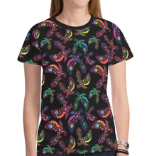 Load image into Gallery viewer, Floral Eagle New All Over Print T-shirt for Women (Model T45) tshirt e-joyer 
