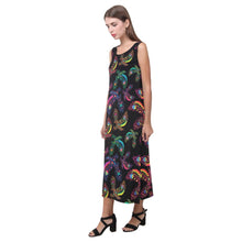 Load image into Gallery viewer, Floral Eagle Phaedra Sleeveless Open Fork Long Dress (Model D08) dress e-joyer 
