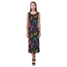 Load image into Gallery viewer, Floral Eagle Phaedra Sleeveless Open Fork Long Dress (Model D08) dress e-joyer 
