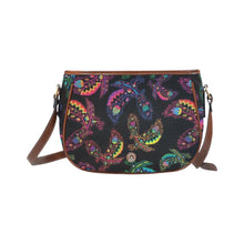 Load image into Gallery viewer, Floral Eagle Saddle Bag/Large (Model 1649) bag e-joyer 
