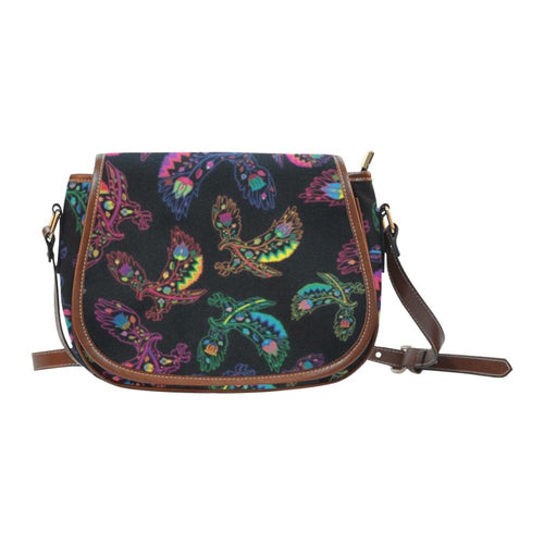 Floral Eagle Saddle Bag/Large (Model 1649) bag e-joyer 