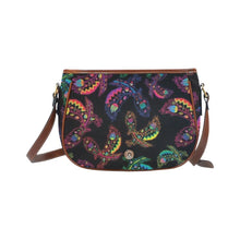 Load image into Gallery viewer, Floral Eagle Saddle Bag/Small (Model 1649) Full Customization bag e-joyer 
