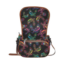 Load image into Gallery viewer, Floral Eagle Saddle Bag/Small (Model 1649) Full Customization bag e-joyer 
