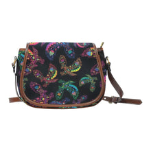 Load image into Gallery viewer, Floral Eagle Saddle Bag/Small (Model 1649) Full Customization bag e-joyer 
