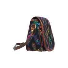 Load image into Gallery viewer, Floral Eagle Saddle Bag/Small (Model 1649) Full Customization bag e-joyer 
