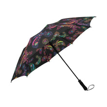 Load image into Gallery viewer, Floral Eagle Semi-Automatic Foldable Umbrella (Model U05) Semi-Automatic Foldable Umbrella e-joyer 
