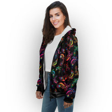 Load image into Gallery viewer, Floral Eagle Sherpa Hoodie hoodie Herman 
