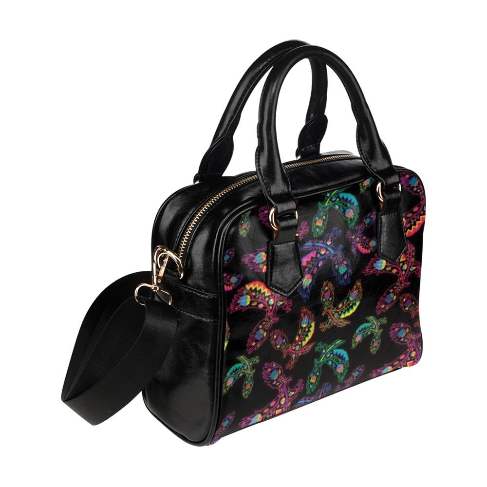 Floral Eagle Shoulder Handbag (Model 1634) Shoulder Handbags (1634) e-joyer 