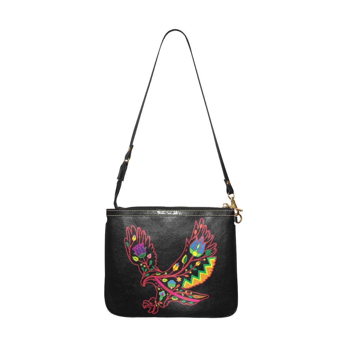 Floral Eagle Small Shoulder Bag (Model 1710) Small Shoulder Bag (1710) e-joyer 