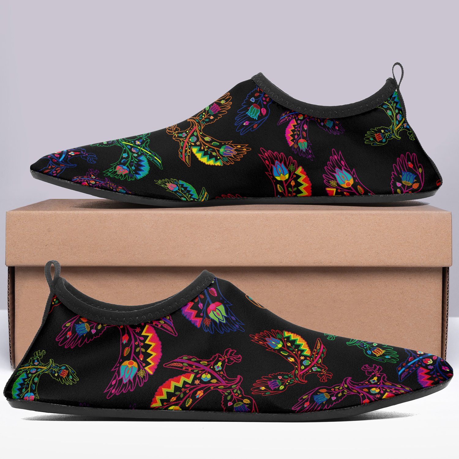 Floral Eagle Sockamoccs Slip On Shoes Herman 