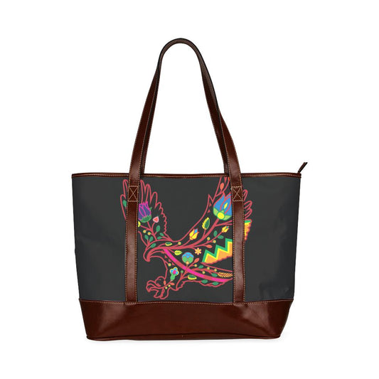 Floral Eagle Tote Handbag (Model 1642) Tote Handbags (1642) e-joyer 