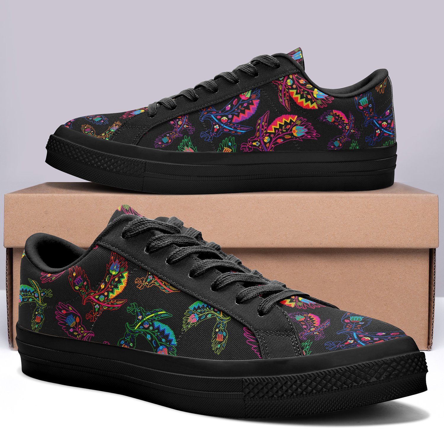 Floral Elk Aapisi Low Top Canvas Shoes White Sole aapisi Herman 