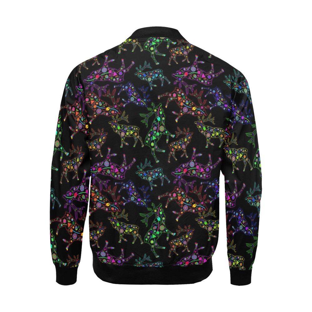 Floral Elk All Over Print Bomber Jacket for Men (Model H19) All Over Print Bomber Jacket for Men (H19) e-joyer 