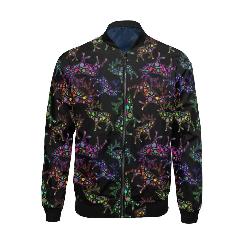 Floral Elk All Over Print Bomber Jacket for Men (Model H19) All Over Print Bomber Jacket for Men (H19) e-joyer 