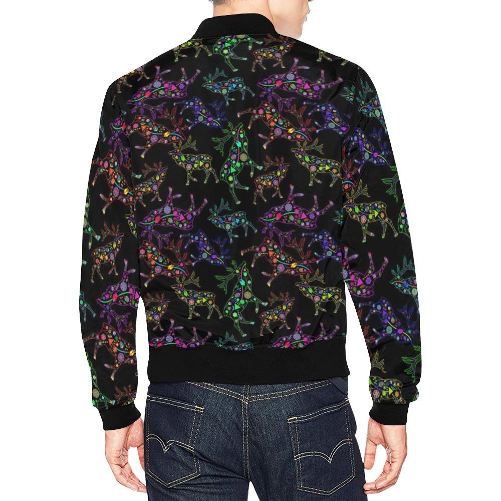 Floral Elk All Over Print Bomber Jacket for Men (Model H19) All Over Print Bomber Jacket for Men (H19) e-joyer 