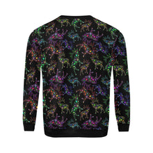 Load image into Gallery viewer, Floral Elk All Over Print Crewneck Sweatshirt for Men (Model H18) shirt e-joyer 
