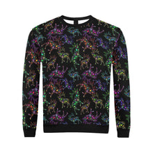 Load image into Gallery viewer, Floral Elk All Over Print Crewneck Sweatshirt for Men (Model H18) shirt e-joyer 
