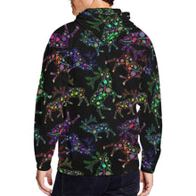 Load image into Gallery viewer, Floral Elk All Over Print Full Zip Hoodie for Men (Model H14) All Over Print Full Zip Hoodie for Men (H14) e-joyer 
