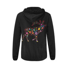 Load image into Gallery viewer, Floral Elk All Over Print Full Zip Hoodie for Women (Model H14) All Over Print Full Zip Hoodie for Women (H14) e-joyer 
