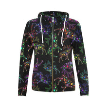 Load image into Gallery viewer, Floral Elk All Over Print Full Zip Hoodie for Women (Model H14) All Over Print Full Zip Hoodie for Women (H14) e-joyer 
