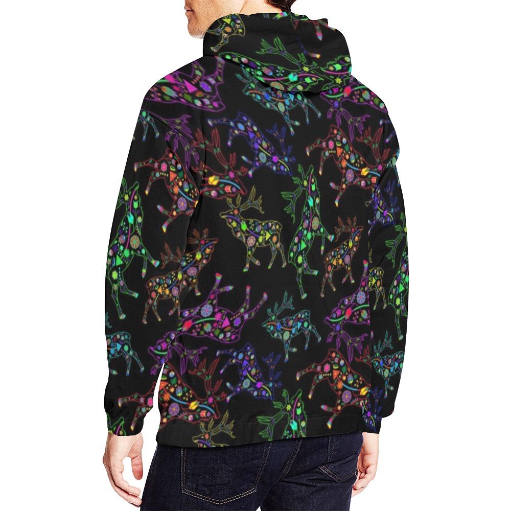 Floral Elk All Over Print Hoodie for Men (USA Size) (Model H13) All Over Print Hoodie for Men (H13) e-joyer 