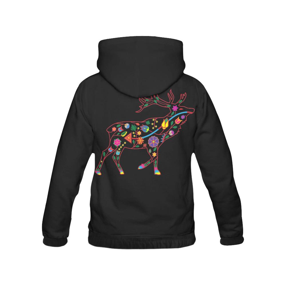 Floral Elk All Over Print Hoodie for Men (USA Size) (Model H13) All Over Print Hoodie for Men (H13) e-joyer 