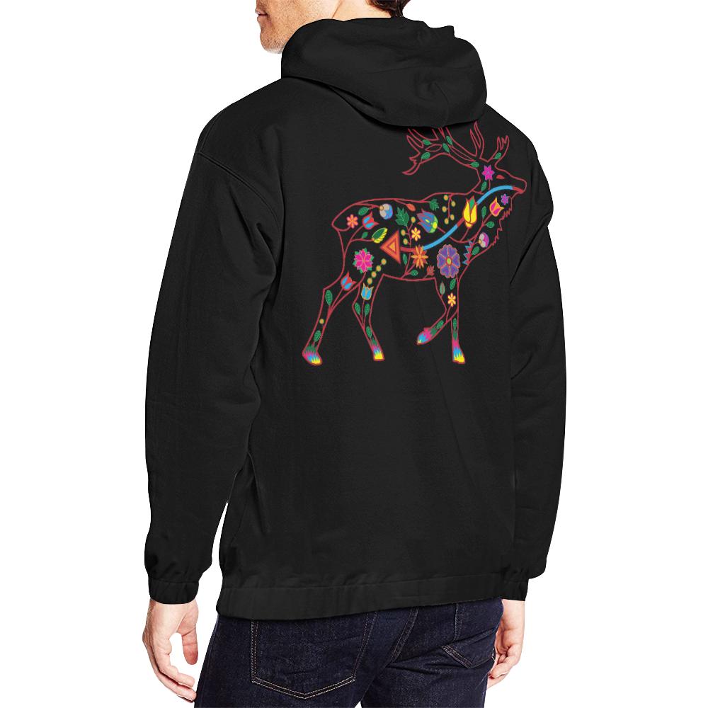 Floral Elk All Over Print Hoodie for Men (USA Size) (Model H13) All Over Print Hoodie for Men (H13) e-joyer 