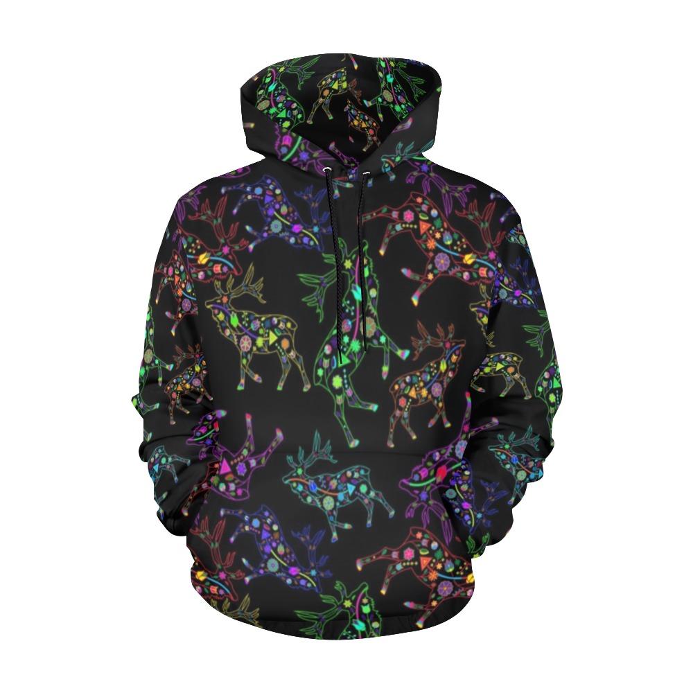 Floral Elk All Over Print Hoodie for Men (USA Size) (Model H13) All Over Print Hoodie for Men (H13) e-joyer 