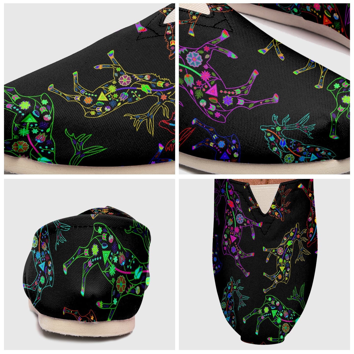 Floral Elk Casual Unisex Slip On Shoe Herman 