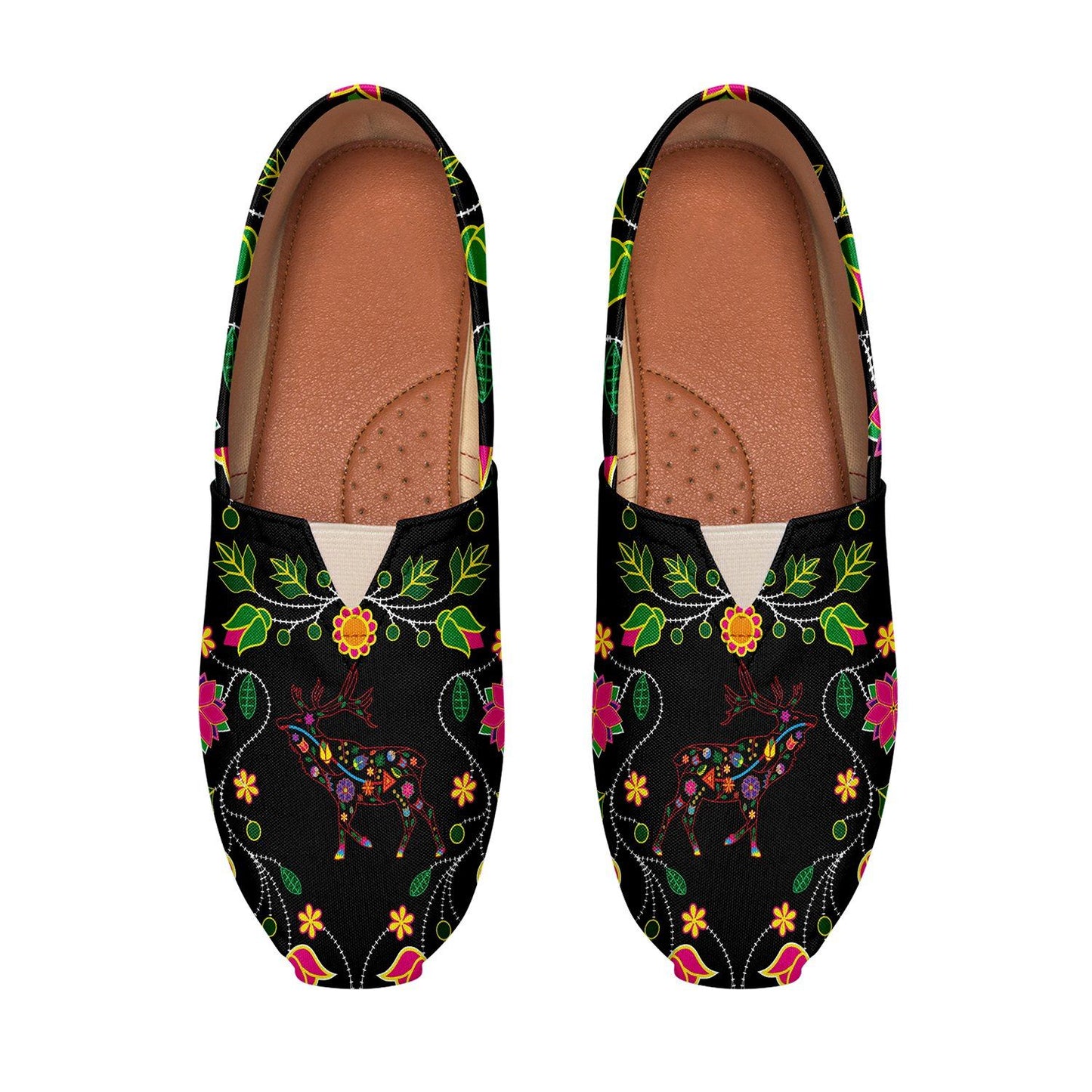 Floral Elk Casual Unisex Slip On Shoe Herman 