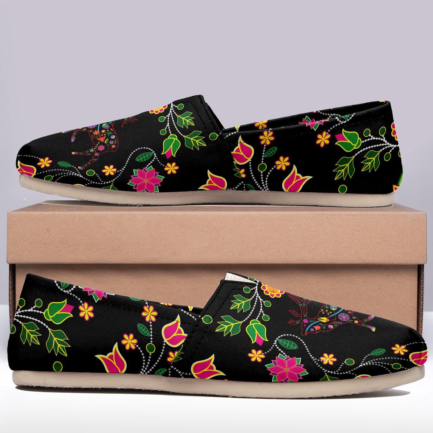 Floral Elk Casual Unisex Slip On Shoe Herman 