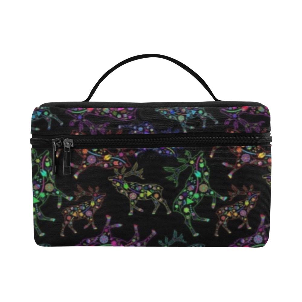 Floral Elk Cosmetic Bag/Large (Model 1658) Cosmetic Bag e-joyer 