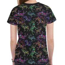 Load image into Gallery viewer, Floral Elk New All Over Print T-shirt for Women (Model T45) tshirt e-joyer 
