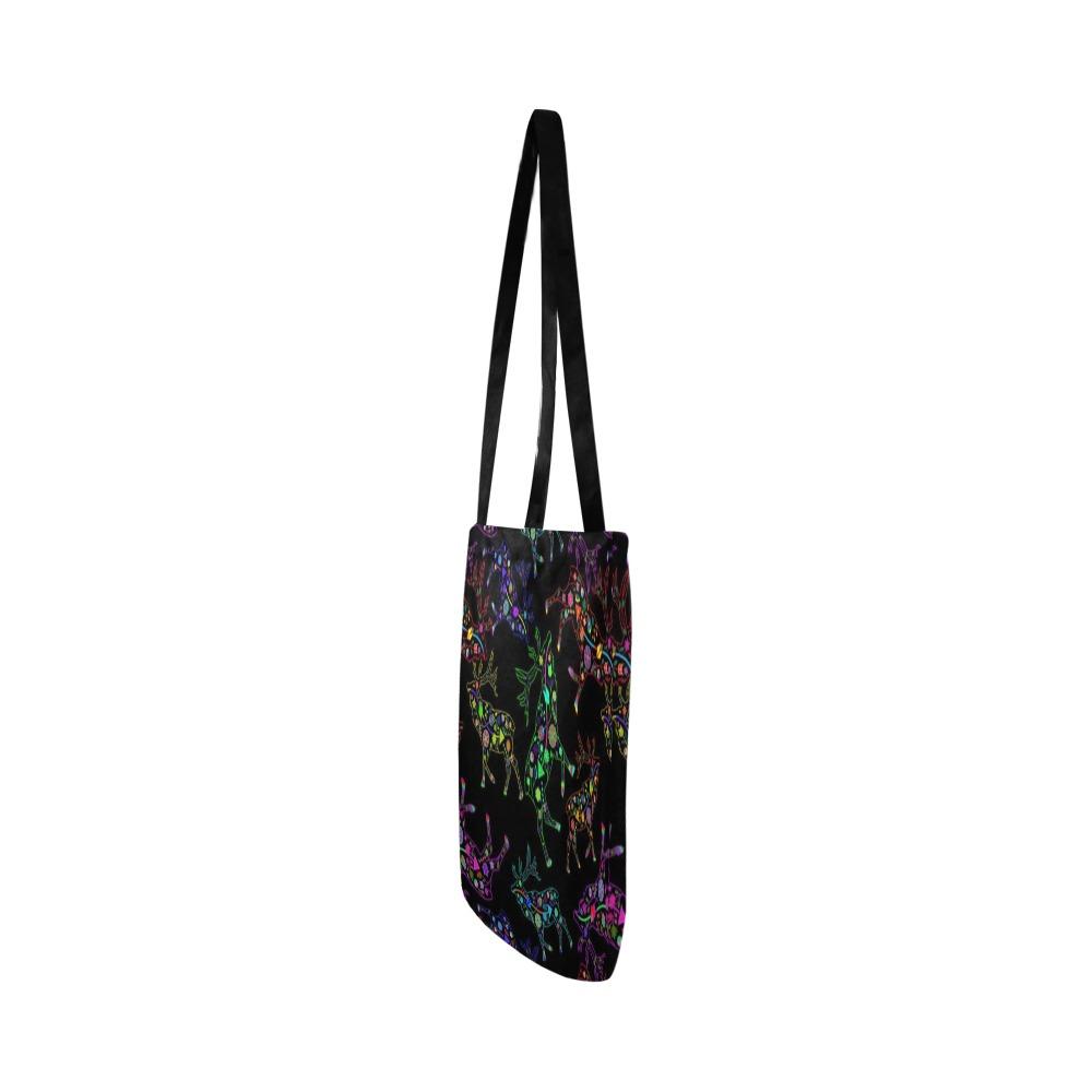 Floral Elk Reusable Shopping Bag Model 1660 (Two sides) Shopping Tote Bag (1660) e-joyer 