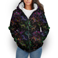 Load image into Gallery viewer, Floral Elk Sherpa Hoodie hoodie Herman 
